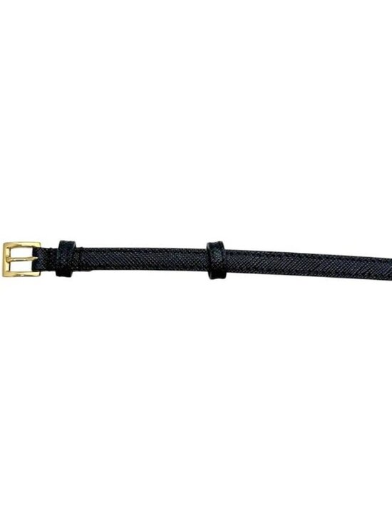Prada Belt Black Nero Thin Waist 80 cm 10 Saffiano Leather main image 8